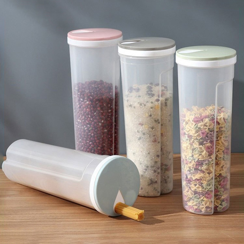 Food Storage With Dividers - علبة تخزين نودلز بلاستيكية صالحة للطعام،