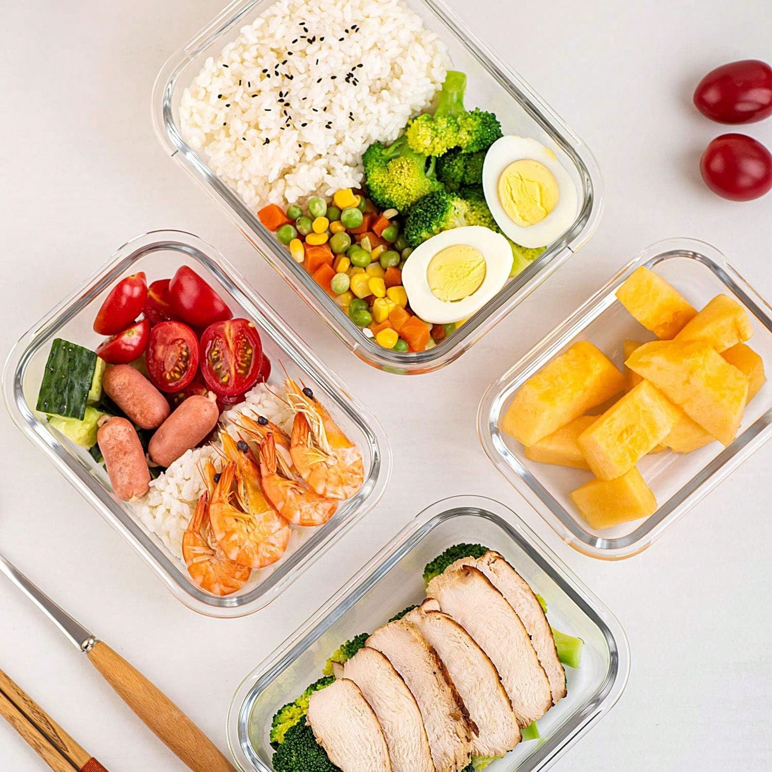 10 حاويات زجاجية لتحضير الوجبا - مراجعة Food Storage Meals وسعره